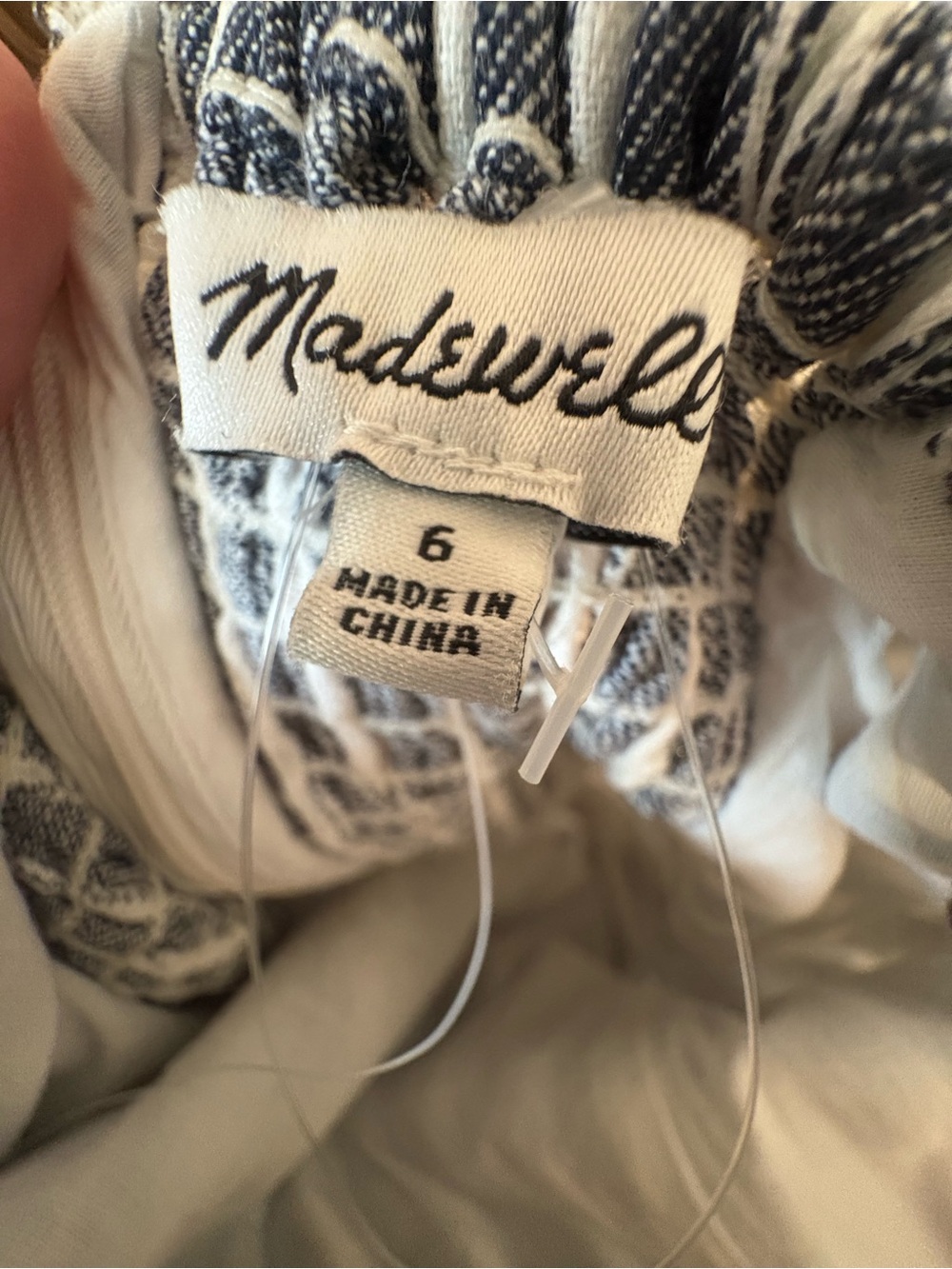 NWOT | Madewell Pleated Wide-Leg Jumpsuit in Pinstripe Linen | Size 6 - Picture 8 of 8